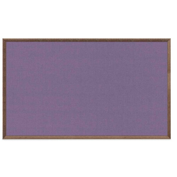 United Visual Products Decor Wood Combo Board, 72"x48", Walnut/White Porcelain & Amethyst UV705DEFAB-WALNUT-WHTPORC-AMETHY - main